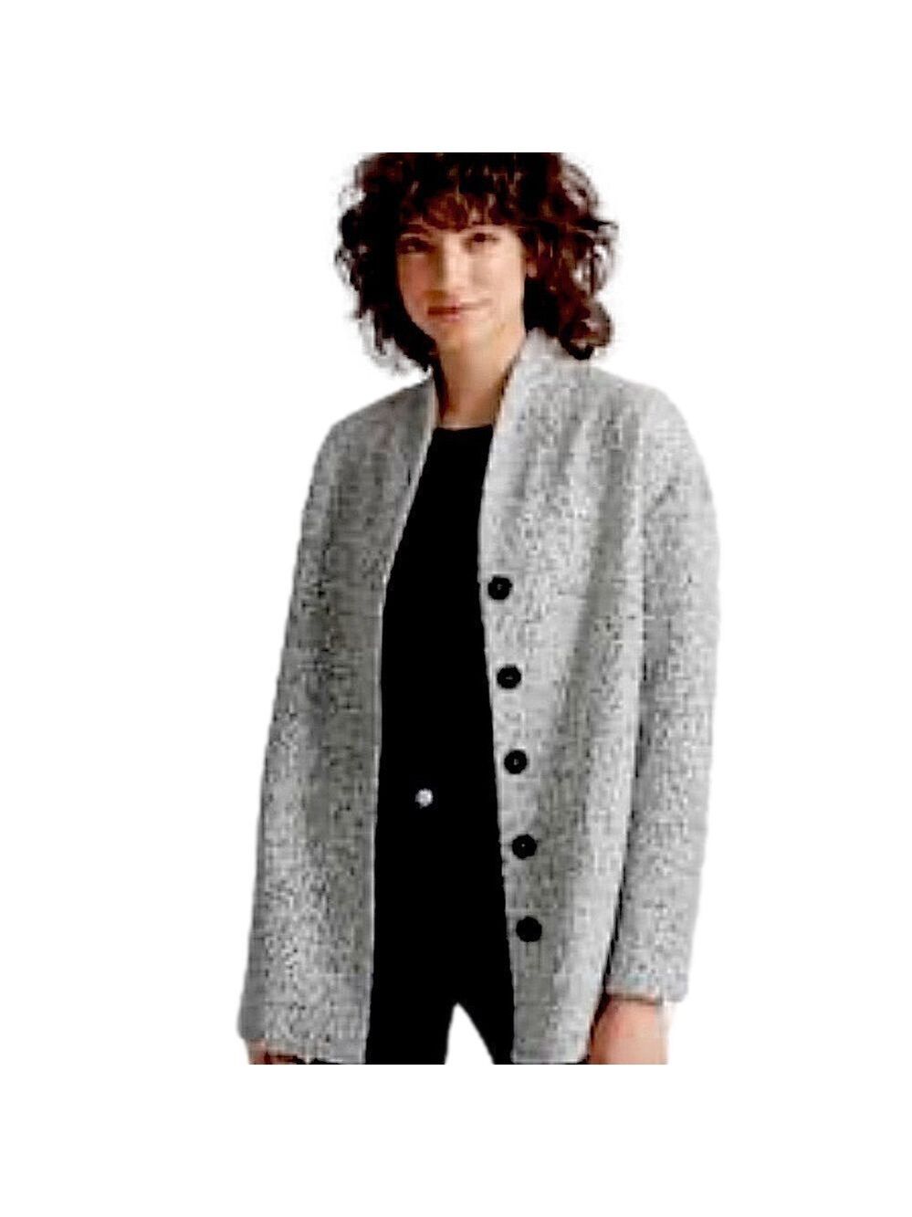 NEW Club Monaco| Blazer Jacket. Wool tweed. Collarless.